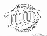 Twins Minnesota Logo Mlb Stencil Pages Kids Print Carving Pumpkin Sports Colouring sketch template