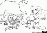 Coloring Pages Prehistoric Family Cave Hunting Age Stone Prehistory Man Paleolithic Prepares Paints Walls Scenes Fire Woman Caves Visit Color sketch template