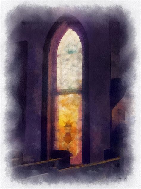 Faded Purple Stained Glass Window Photo Art Photograph By