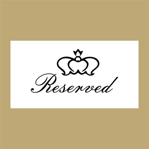 printable reserved signs template printable templates