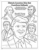 Trump Donald Presidents Crayon Coloringfolder sketch template