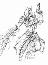 Warlock Stormcaller Bungie sketch template