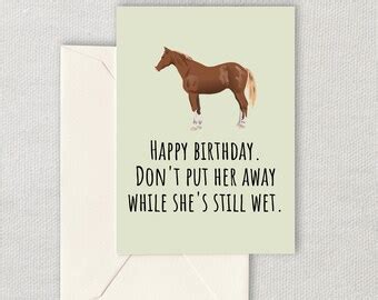 horse birthday card etsy