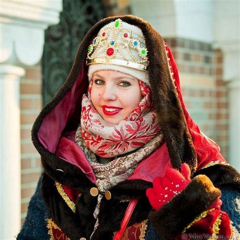 Russian Woman In Traditional Attire Global Village Pinterest