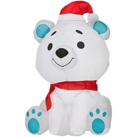 shop holiday living inflatable airblown polar bear outdoor christmas