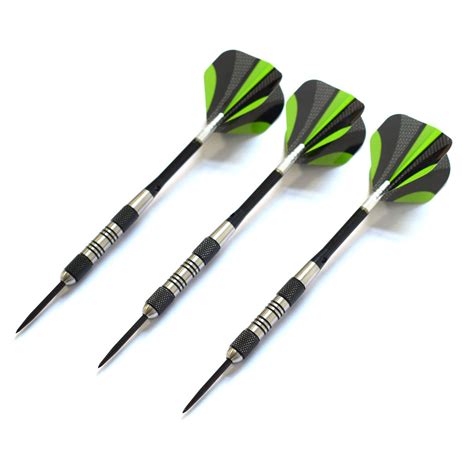 dublin steel tip darts set includes  darts  aluminum shafts  extra poly flights dart