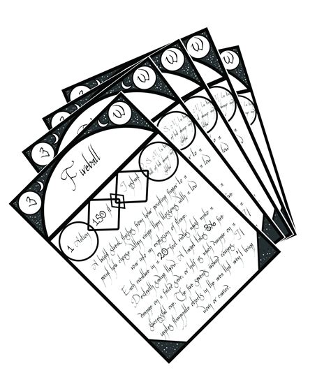 dnd printable spell cards