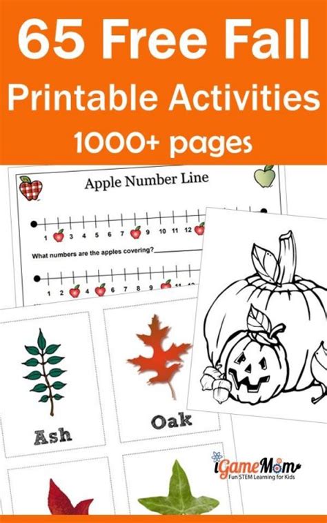 sets   fall themed printable  kids   pages