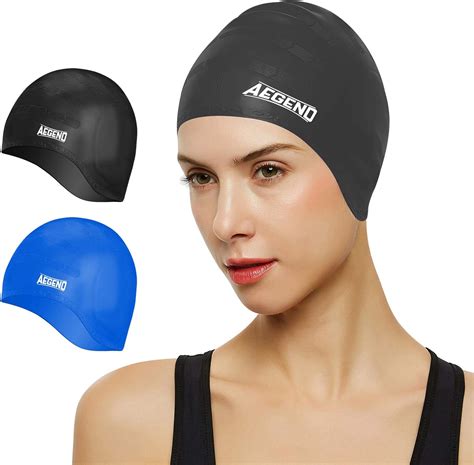 4 Colors Adult Youth Women Men Durable Silicone Swimming Caps For Long