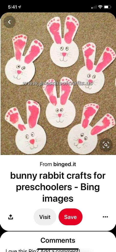 pin  dee fraley  easter   rabbit crafts preschool crafts