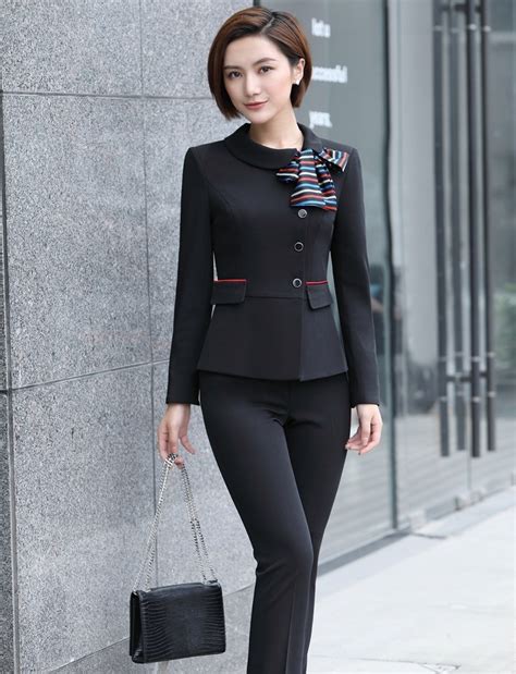 black blazer women business suits formal office suits work pant