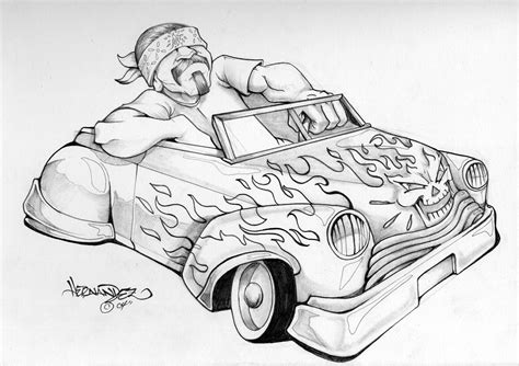 printable lowrider coloring pages