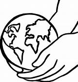 Globe sketch template