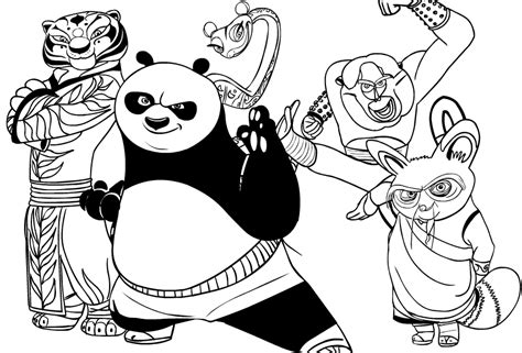 kung fu panda  coloring pages