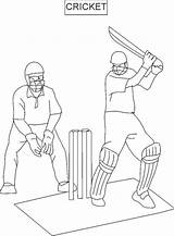 Batsman Wicketkeeper sketch template