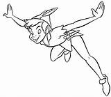 Peter Pan Coloring Animation Movies Pages Printable sketch template