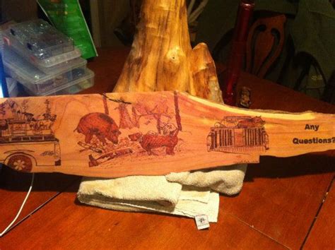 woodburning  cedar hog hunting scene etsy hog hunting hog wood