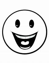 Smiley Coloring Face Faces Pages Printable Cartoon Emoji sketch template