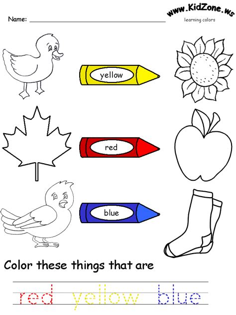 yellow color worksheets  kindergarten barry morrises coloring pages