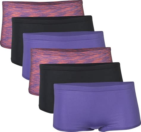 gildan womens seamless shorties underwear  pairs boy short panties assorted prints