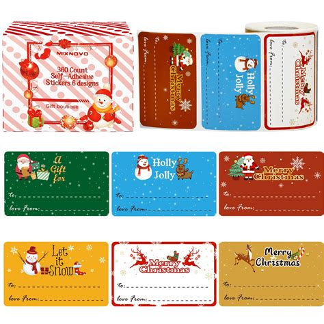 buy  pieces christmas gift tags sticker  adhesive large