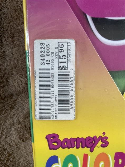 kmart relic barney color shapes bonus  pack vhs  newsealed rare  ebay