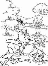Pooh Winnie Puuh Ourson Ursinho Malvorlagen Coloriages Book Stagno Nello Stampare Piglet Malbuch Puliti Scritte Senza Coloringpagesfortoddlers sketch template