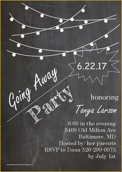 Farewell Party Invitation Template Free Of Farewell Party Invitation