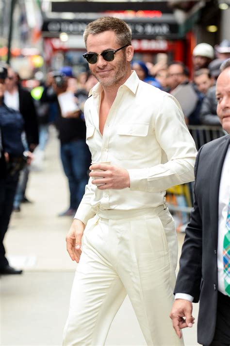 Chris Pine Wears 3 Summer Suits In One Day