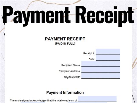 paid  full receipt payment receipt form paid  full receipt form