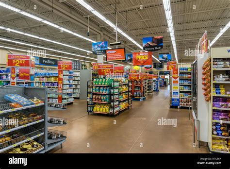 walmart store interior  res stock photography  images alamy