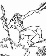 Coloring Tarzan Spear Pages выбрать доску Kids раскраски 11kb sketch template
