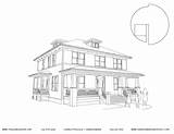Coloring Pages Porch House Roof Flat Books Architecture Template Pdf Choose Board sketch template