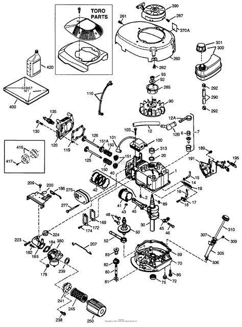 lawn boy  silver series lawnmower  sn   parts diagram  engine