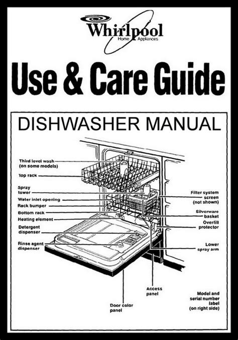 whirlpool gold series dishwasher user manual