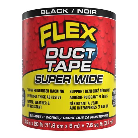 flex duct tape flex super wide duct tape  black     ft  home depot canada