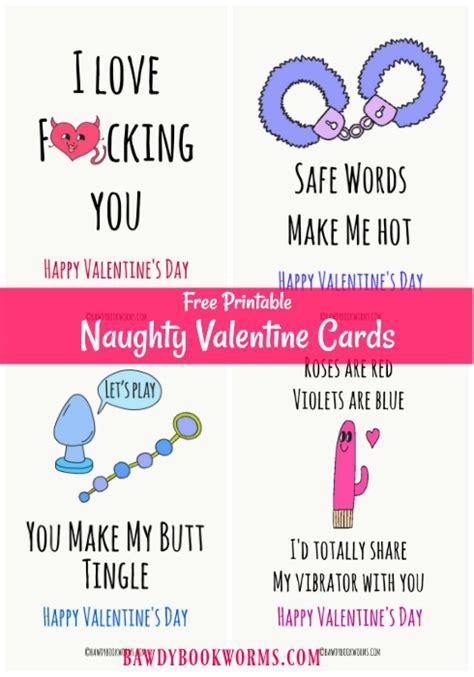 printable naughty valentine cards bawdy bookworms