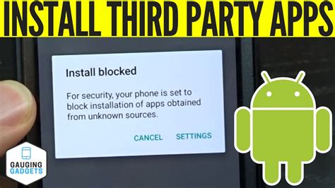 enable  party app installing  android unknown sources