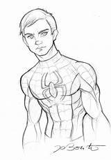 Spiderman Sketch Classique Maguire Quick Toby Imagixs Abdonjromero sketch template