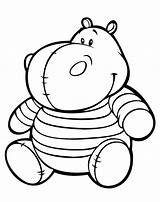 Hippo Coloring Pages sketch template