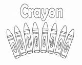 Crayon Crayons Crayola Orange Toddlers sketch template