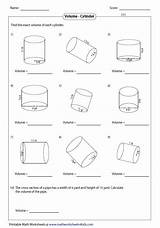 Volume Cylinder Worksheets Math Worksheet Area Kids Mathworksheets4kids Cylinders Cone Problems Sphere Printable Perimeter Base Word Shapes Circle sketch template