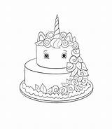 Unicorn Torte Einhorn Kuchen Cupcake Unicorno Kostenlosen sketch template
