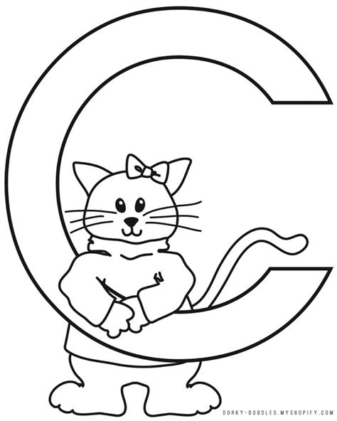 letter practice  worksheets cat coloring page letter  coloring