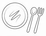 Utensils sketch template