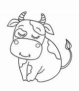 Cow Coloring Pages Kids Animal Cute Printable Baby Farm Cutie Moo Drawing Cows Printables Colour Color Animals Sheets Book Para sketch template