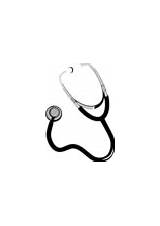 Stethoscope Px Colouring Coloring Line Book Clker sketch template