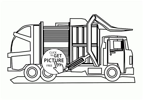 garbage truck coloring page coloring pages