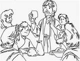 Coloring Supper Last Clipart Jesus Pages Library Bread Wine Clip Children Popular sketch template