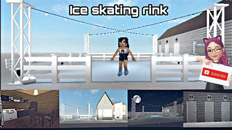 bloxburg    ice skating rink speed build roblox youtube